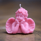 Bougie spirituelle représentant un ange, artisanat religieux dédié à la douceur et à la bienveillance.