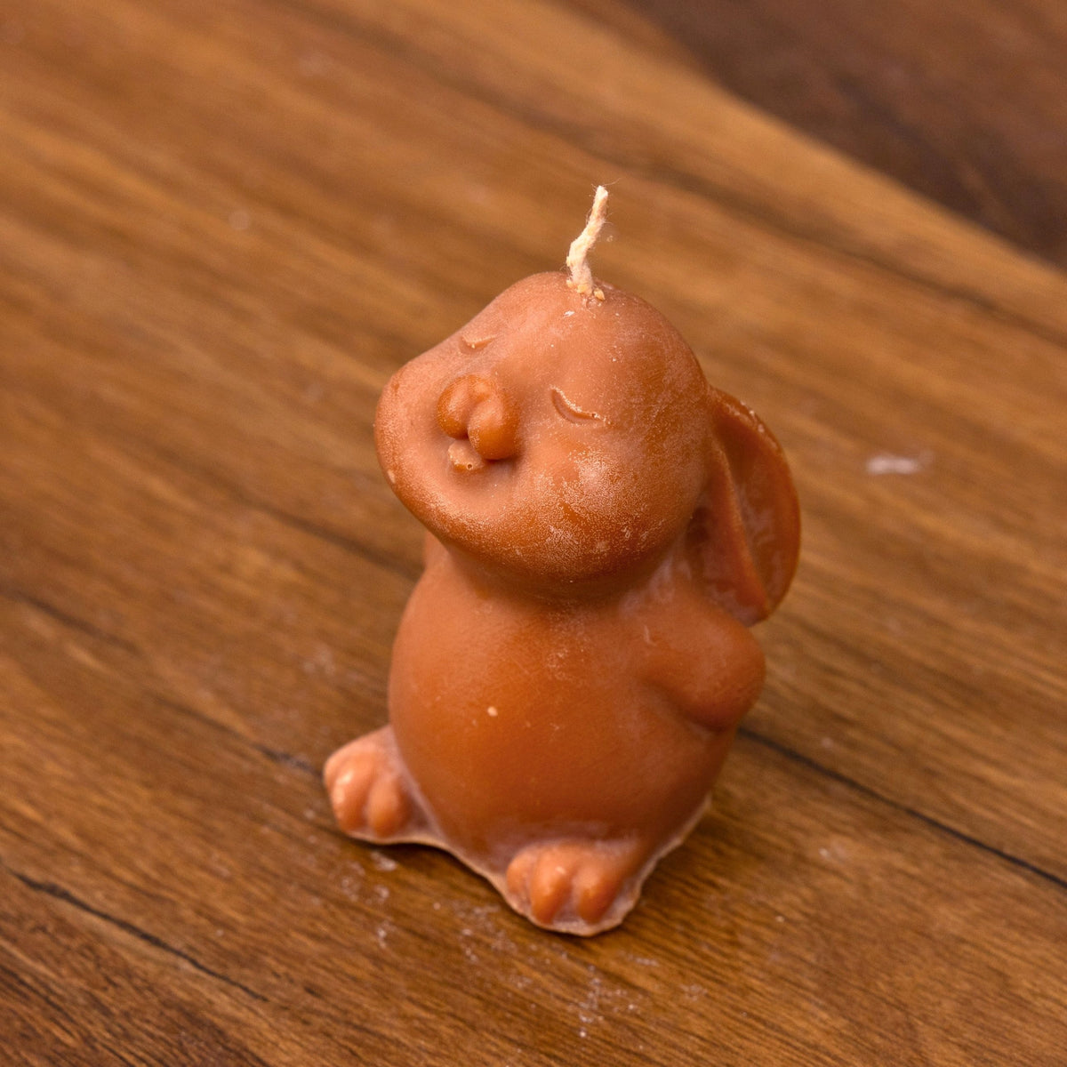 Petite bougie lapin marron