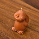 Petite bougie lapin marron