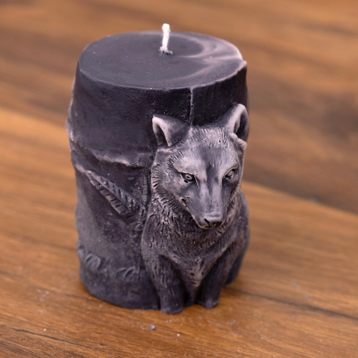 Bougie loup cylindre vue de face