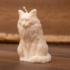 Bougie chat Mainecoon blanc