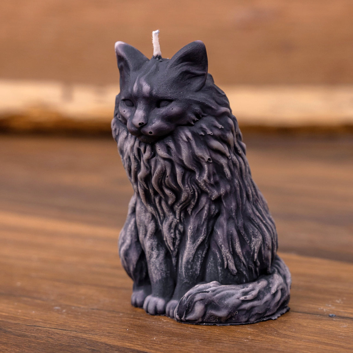 Bougie chat Mainecoon noir