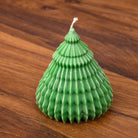 Bougie sapin de Noël géométrique vert